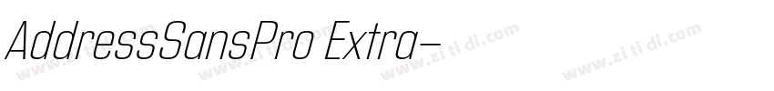 AddressSansPro Extra字体转换